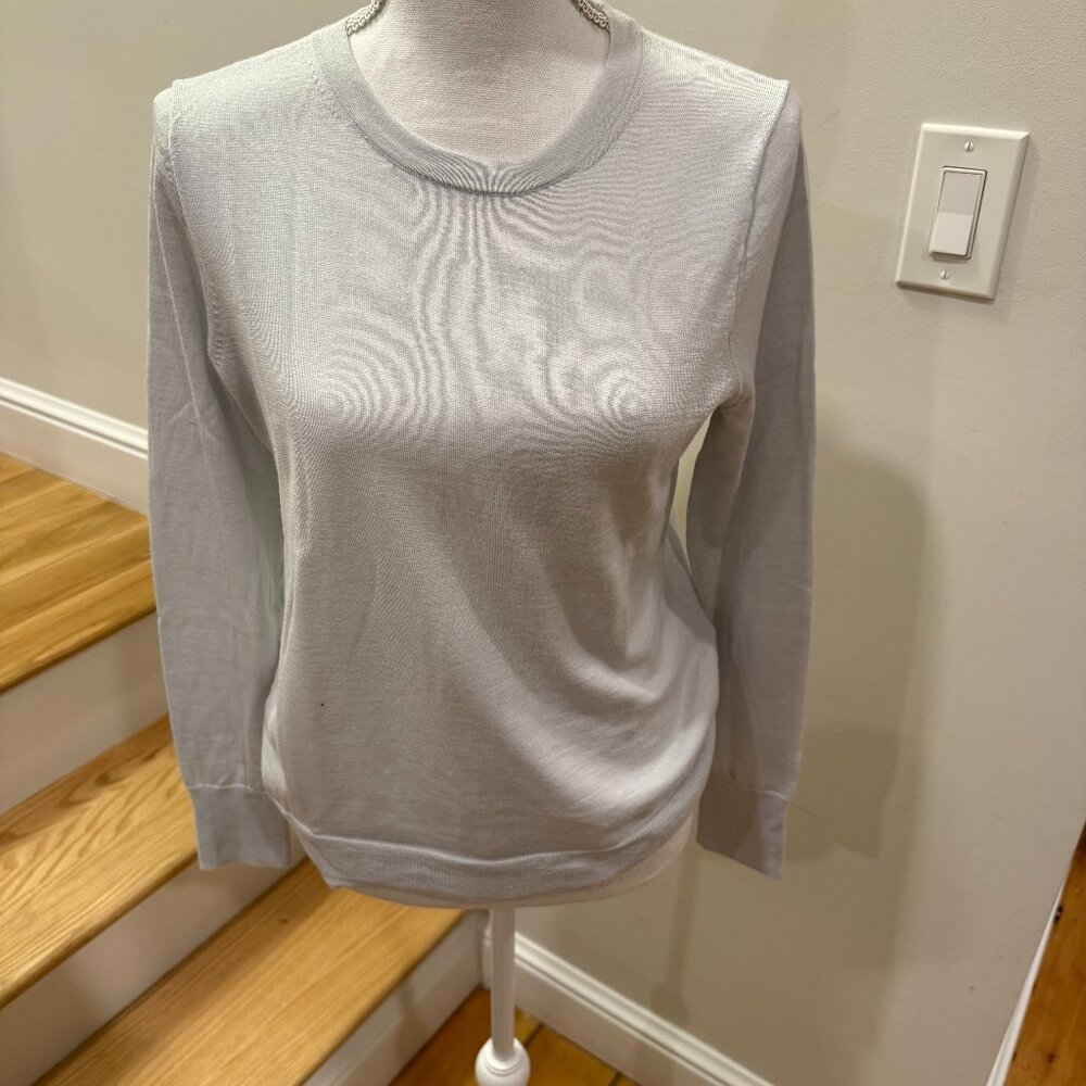 J Crew Merino Crew Neck Sweater Light Blue Size Medium